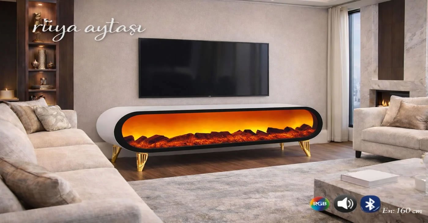 Şömineli TV Sehpası